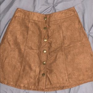 Tan button up skirt